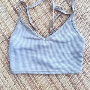 For Love And Lemons Tan Ribbed Bralette